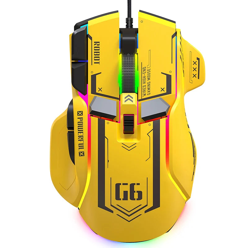 Souris filaire mécanique RGB G6 - 12800 DPI