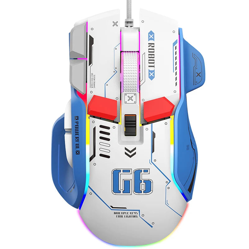 Souris filaire mécanique RGB G6 - 12800 DPI